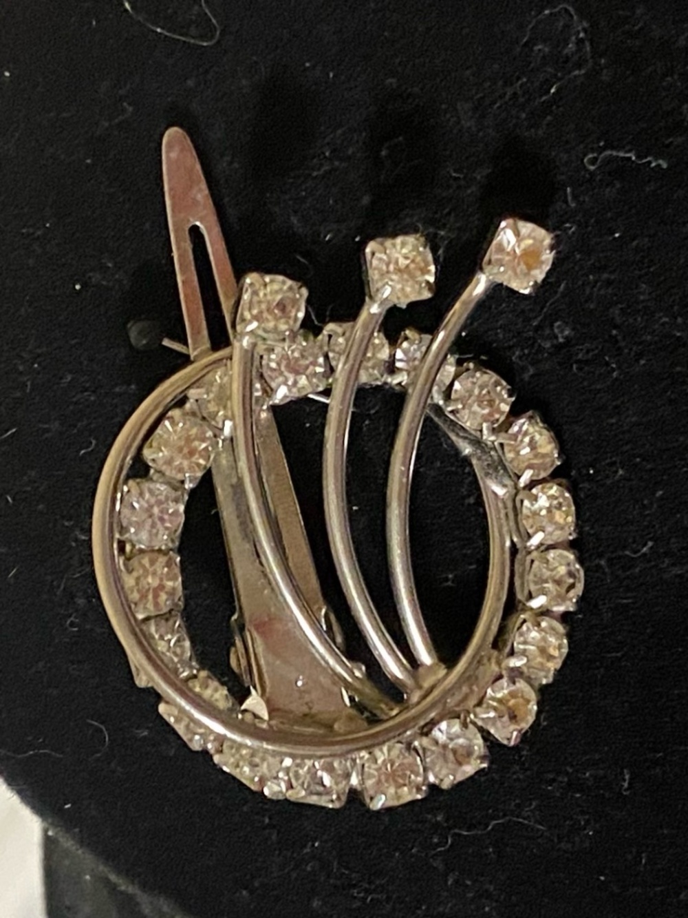 vintage rhinestone hair clip